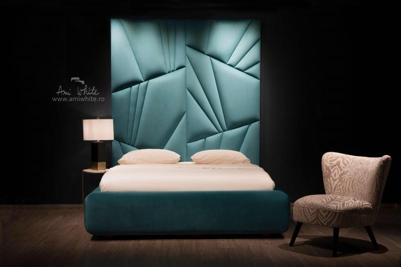 Pat boxspring BLUE CRYSTAL