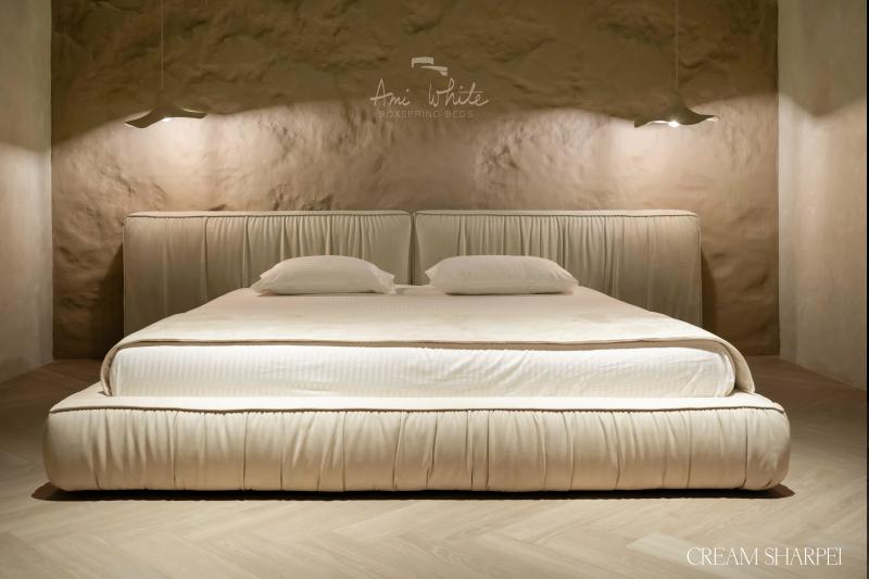 Pat boxspring CREAM SHARPEI